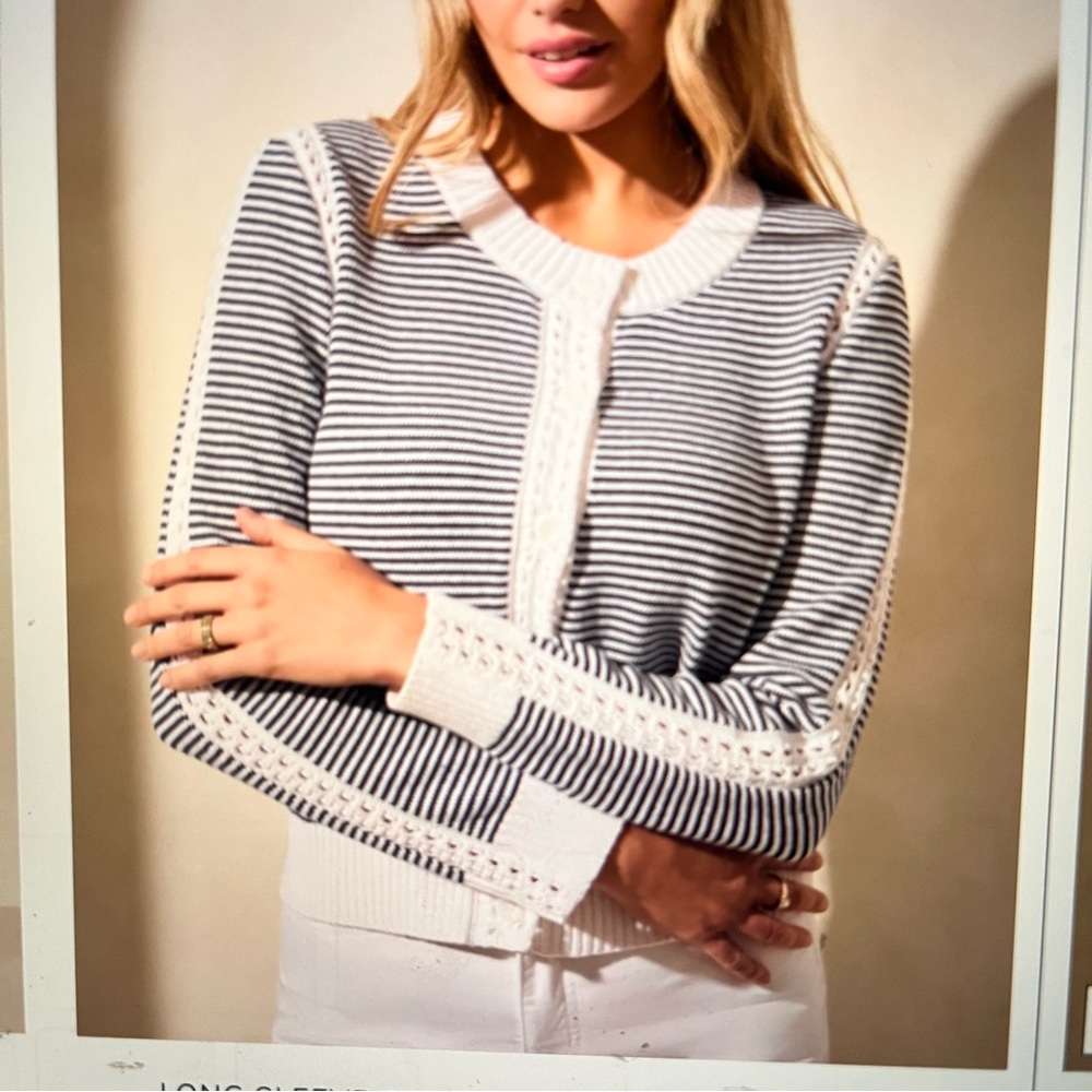 Tribal Black and White Striped Sweater